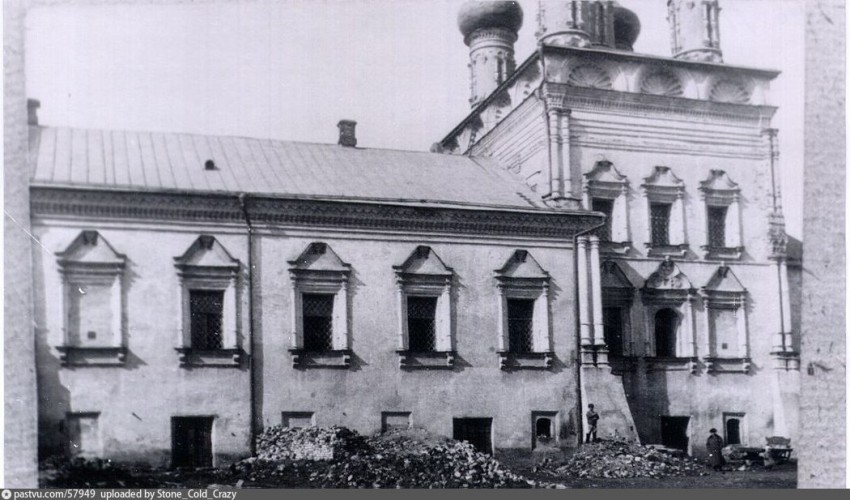 Высокопетровский монастырь. Церковь Сергия Радонежского, Тверской (Центральный административный округ (ЦАО), г. Москва). архивная фотография, Фотография с сайта pastvu.ru Фото 1920-х гг.