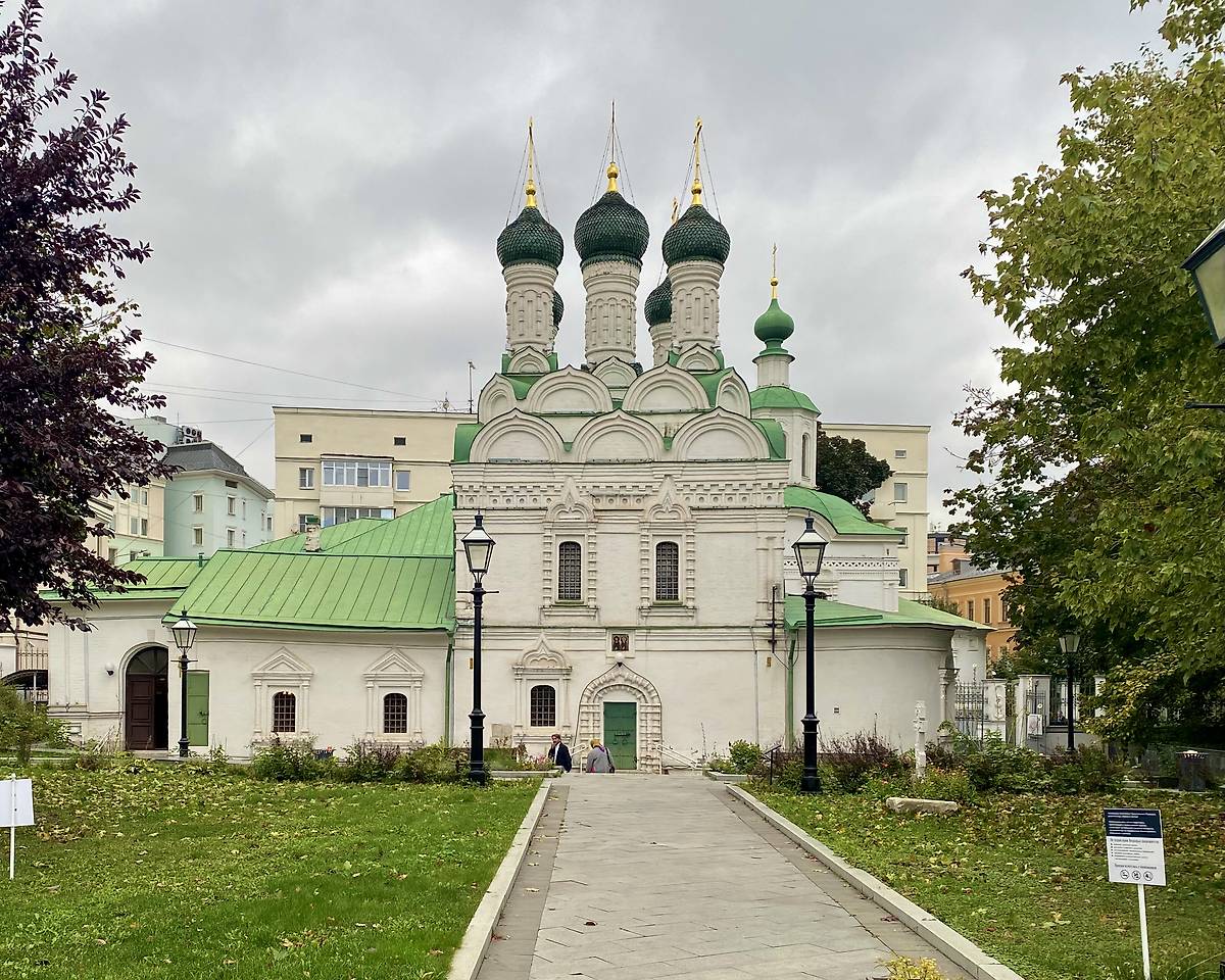Южный фасад, фасады. Церковь Михаила и Феодора Черниговских под Бором, Замоскворечье (Центральный административный округ (ЦАО), г. Москва)
