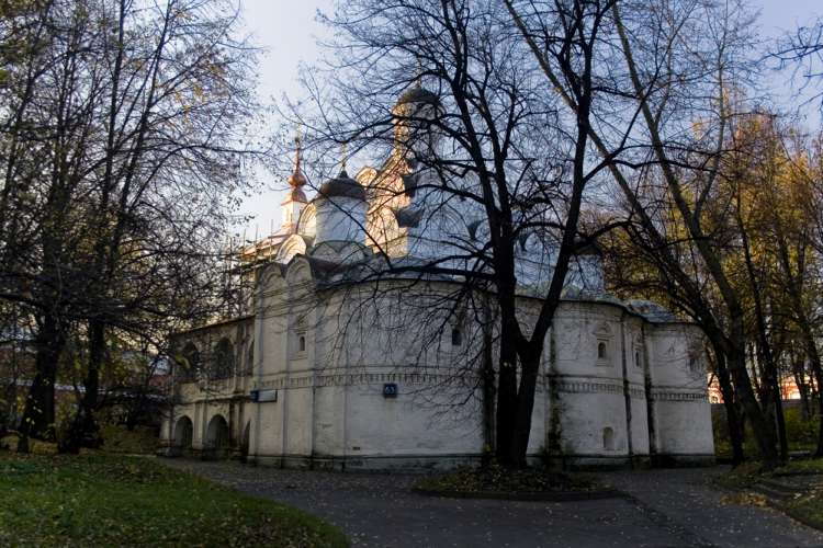 Басманный. Церковь Покрова Пресвятой Богородицы в Рубцове. общий вид в ландшафте