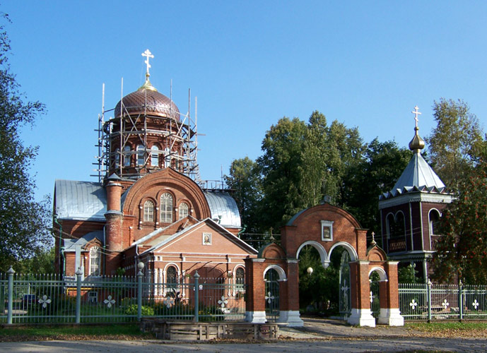 Павловский Посад. Церковь Вознесения Господня на Городке. документальные фотографии, вид с запада