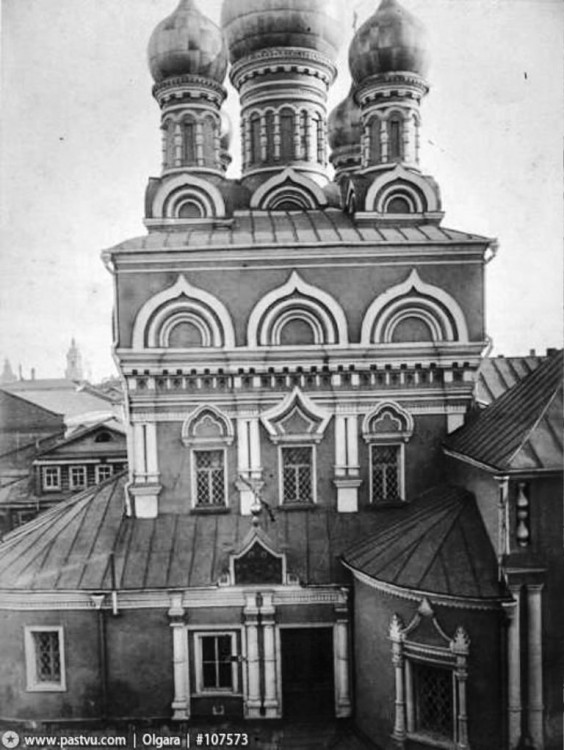Церковь Георгия Победоносца (Рождества Пресвятой Богородицы) в Ендове, Замоскворечье (Центральный административный округ (ЦАО), г. Москва). архивная фотография, фото с сайта pastvu.com