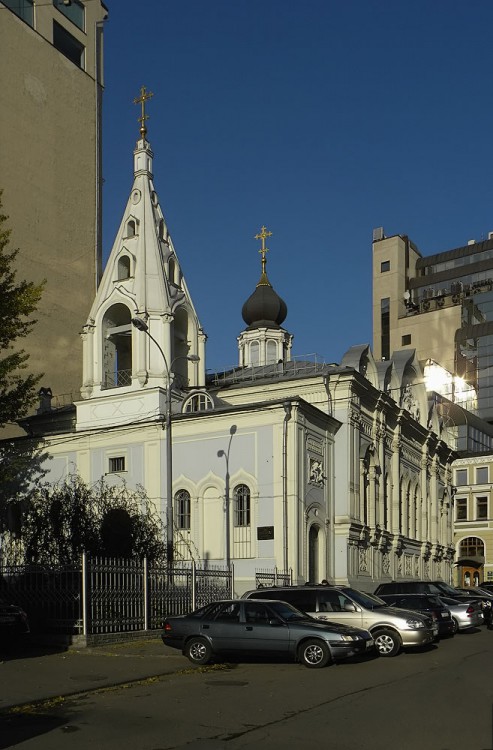 Тверской. Церковь Успения Пресвятой Богородицы на Успенском Вражке. общий вид в ландшафте