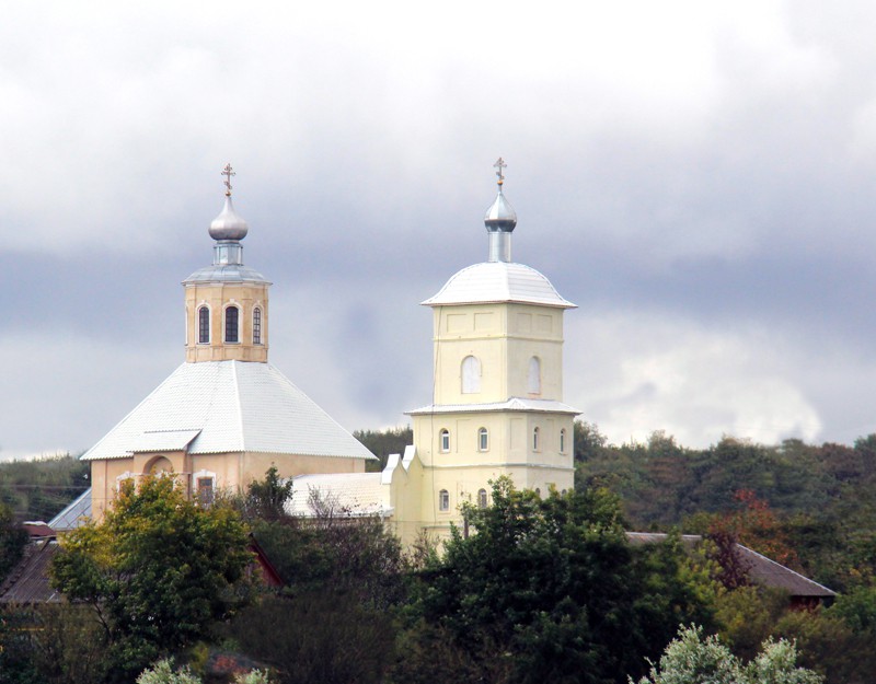 Медвенка. Церковь Николая Чудотворца. общий вид в ландшафте