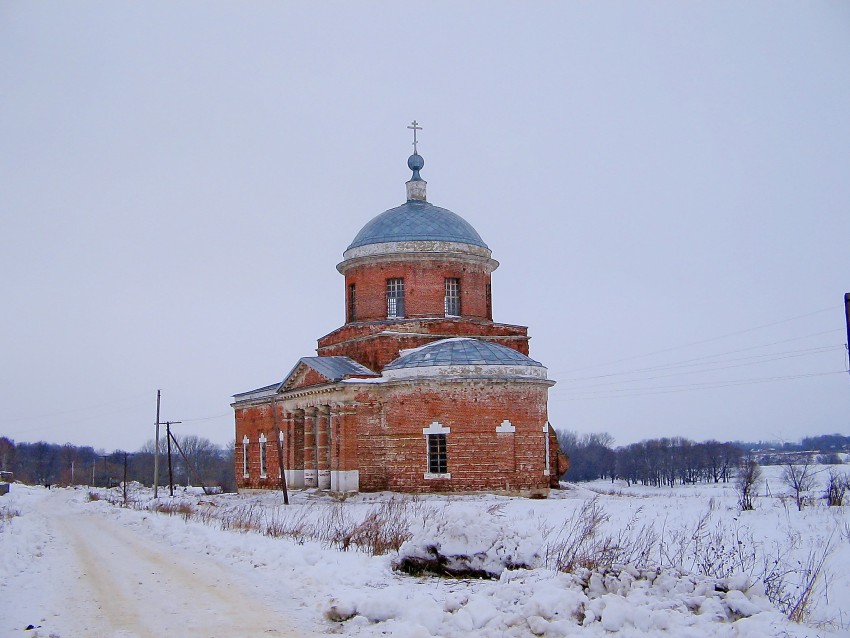 Орловка. Церковь Николая Чудотворца. общий вид в ландшафте