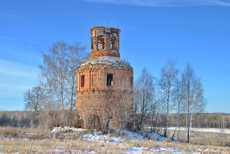 Церковь Усекновения главы Иоанна Предтечи, Крутое (Киреевский район, Тульская область). фасады, Вид с юга