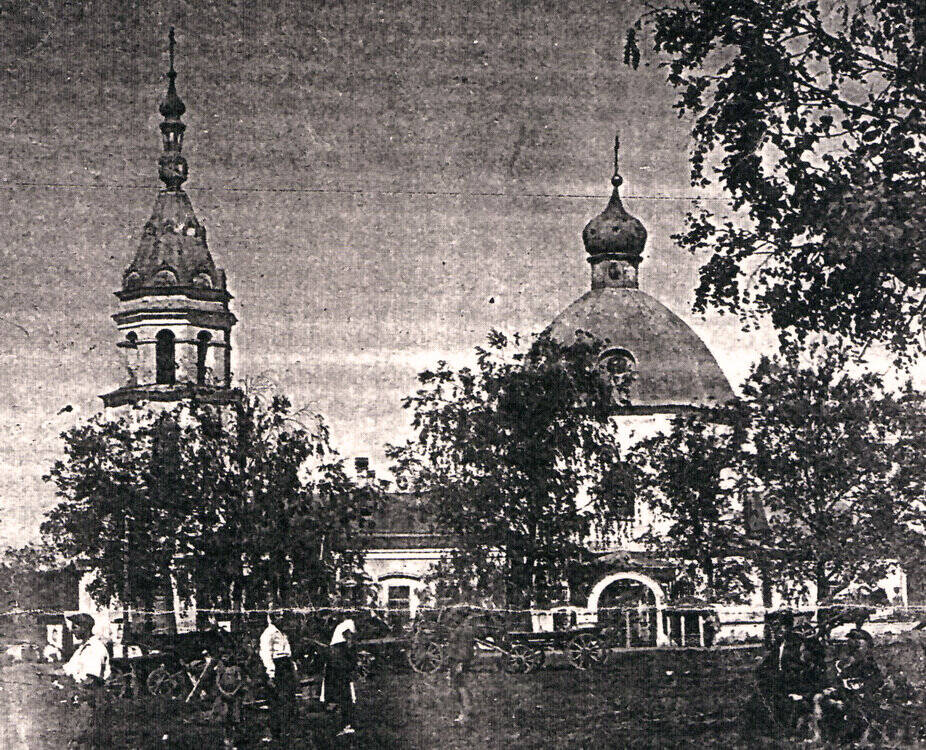 Церковь Казанской иконы Божией Матери, Медное (Калининский район, Тверская область). архивная фотография, Фотография нач. ХХ века. Приблизительная датировка: 1910-1917 гг.