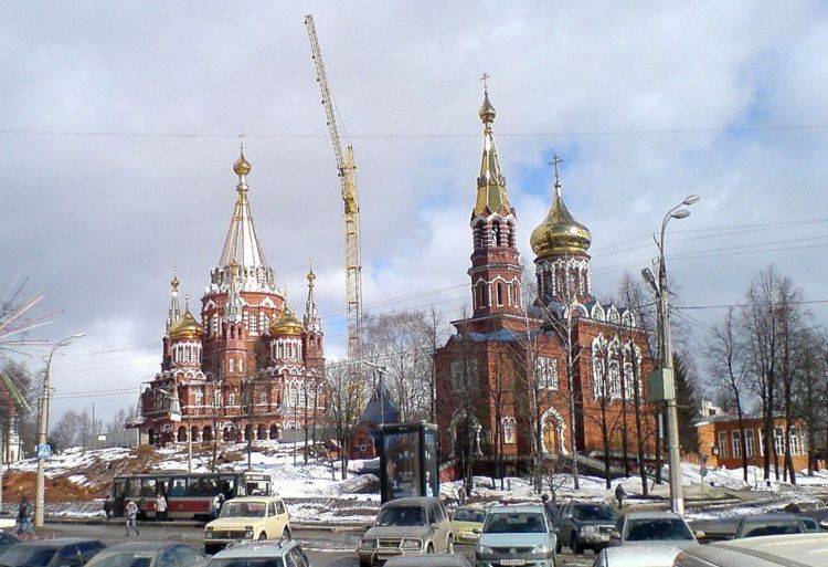 Ижевск. Церковь Казанской иконы Божией Матери. общий вид в ландшафте, 	      