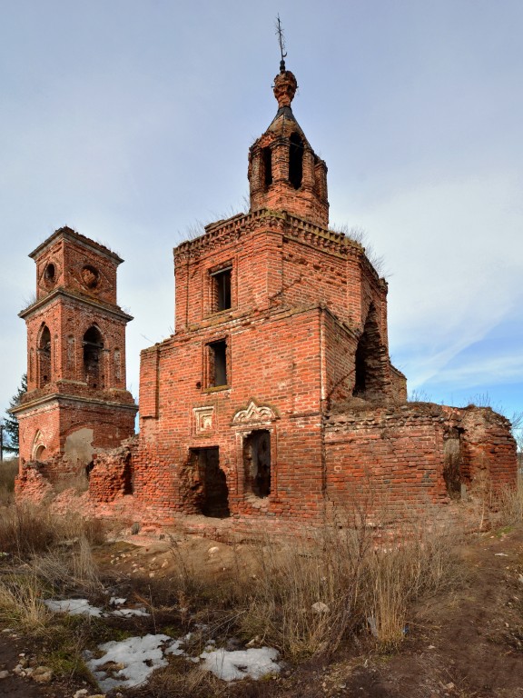 Барыково. Церковь Спаса Нерукотворного Образа. фасады, Вид с юго-востока