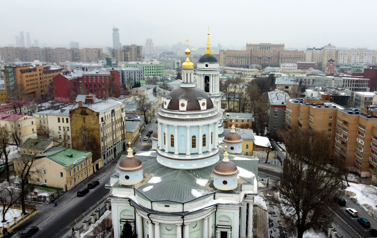 Таганский. Церковь Мартина Исповедника (Вознесения Господня) в Алексеевской новой слободе. общий вид в ландшафте