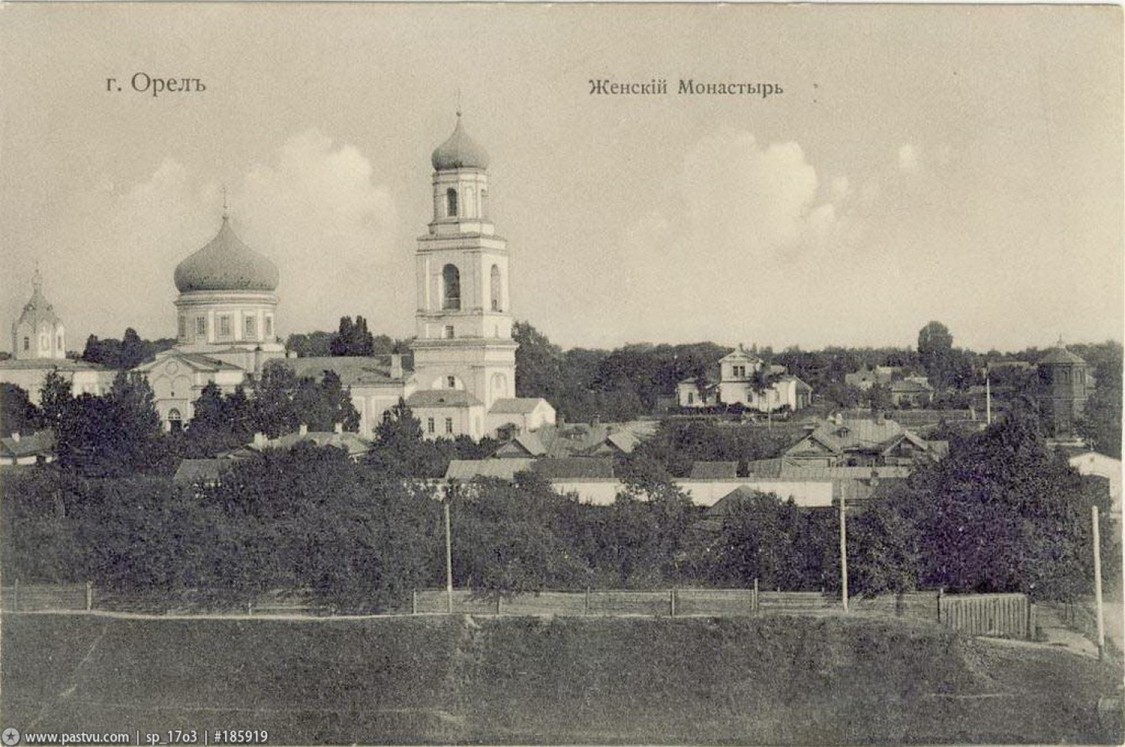 Орёл. Введенский (Христорождественский) монастырь. архивная фотография, Свято-Введенский женский монастырь 1900—1917.Направление съемки:юго-восток с сайта https://pastvu.com/p/185919