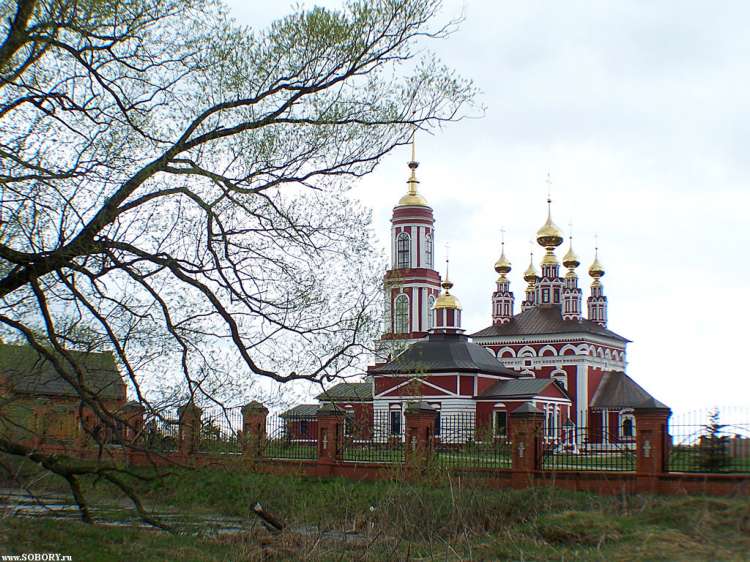 Суздаль. Суздальский православный лицей. Церковь Михаила Архангела. общий вид в ландшафте