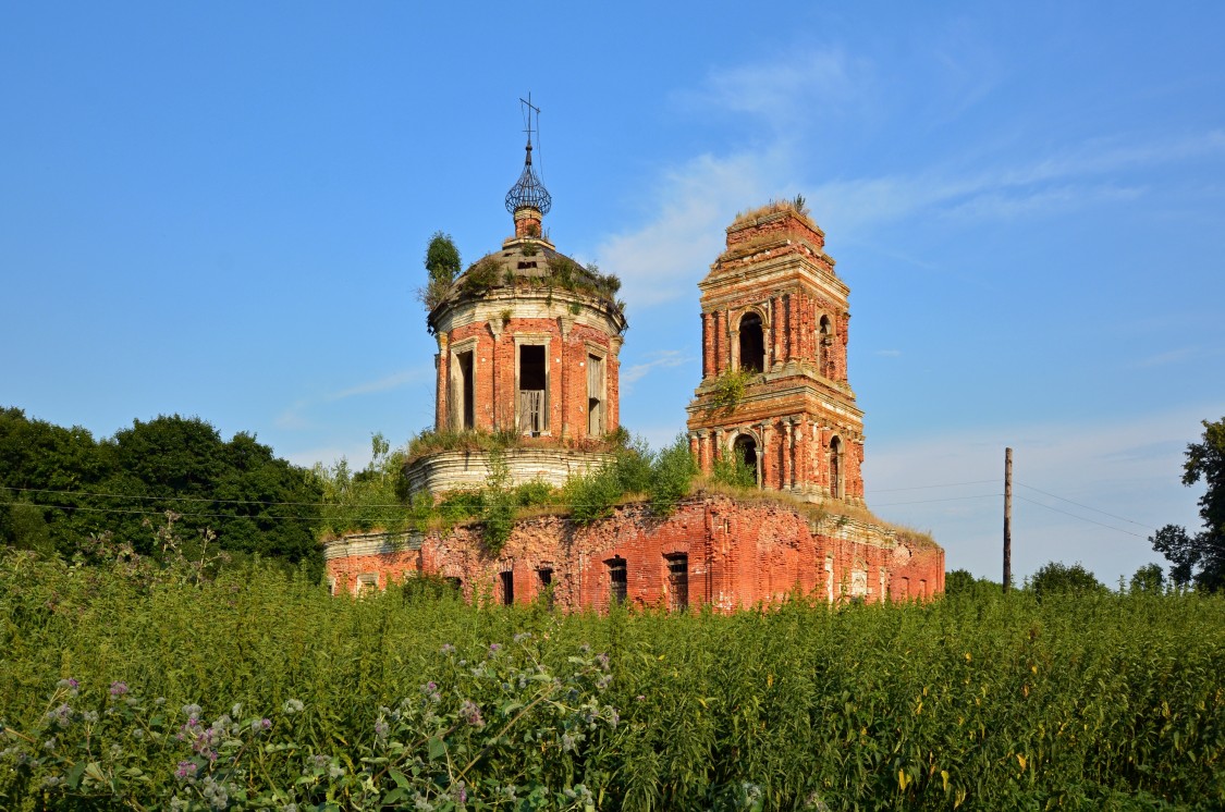 Руднево. Церковь Николая Чудотворца. фасады, Вид с северо-запада