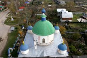 Церковь Спаса Преображения, вид на купола основного объёма с колокольни<br>, Давыдово, Камешковский район, Владимирская область