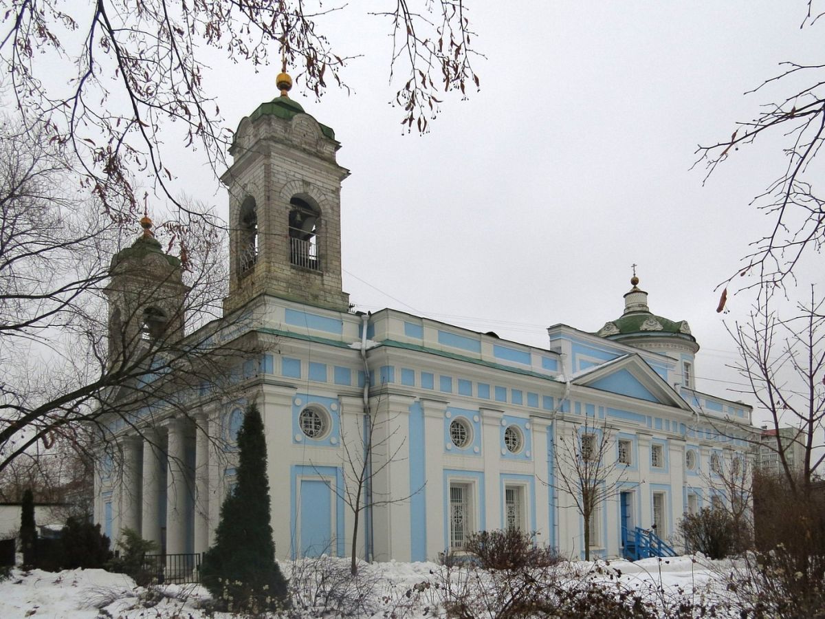 Мещанский. Церковь Сошествия Святого Духа на бывшем Лазаревском кладбище. фасады