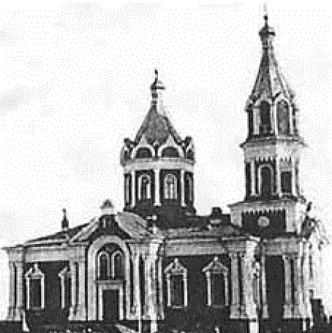 Церковь Введения во храм Пресвятой Богородицы, Хотово (Волховский район, Ленинградская область). архивная фотография, Единственное дореволюционное фото храма. Частная коллекция. Фото 1910-х годов