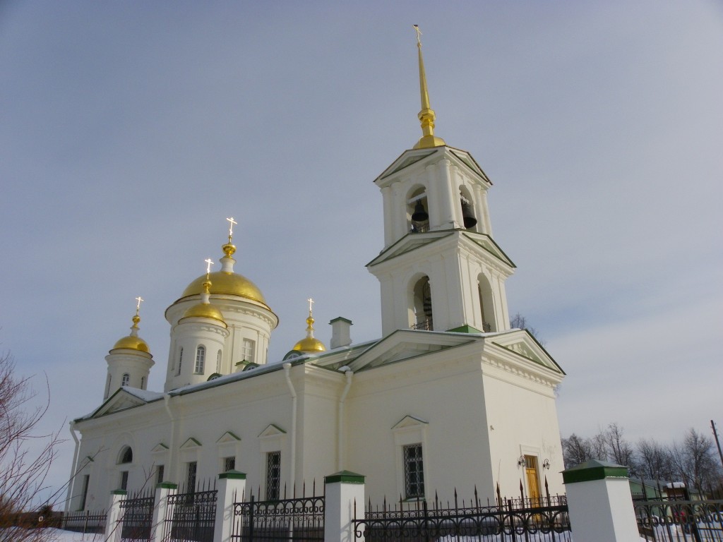 Пидьма. Церковь Спаса Преображения (каменная). фасады