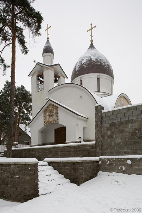 Церковь Рождества Пресвятой Богородицы, Сестрорецк (Александровская) (Санкт-Петербург, Курортный район, г. Санкт-Петербург). общий вид в ландшафте