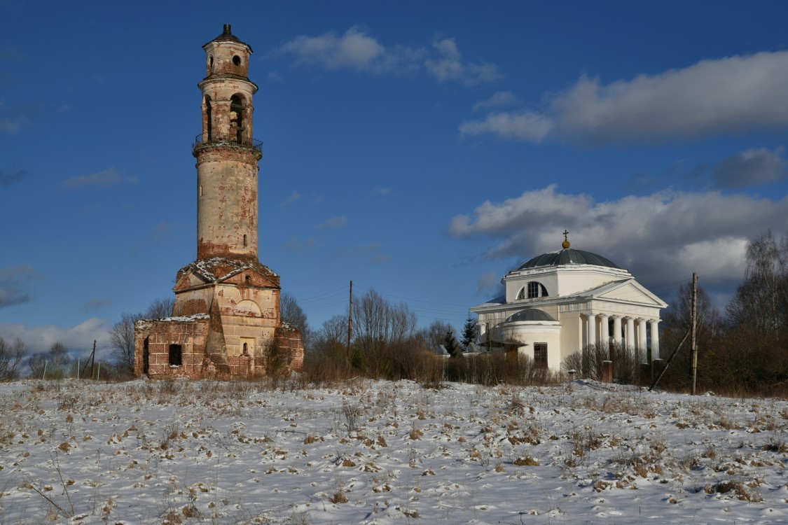 Церковь Казанской иконы Божией Матери, Арпачёво (Торжокский район и г. Торжок, Тверская область). фасады, Общий вид с юго-запада