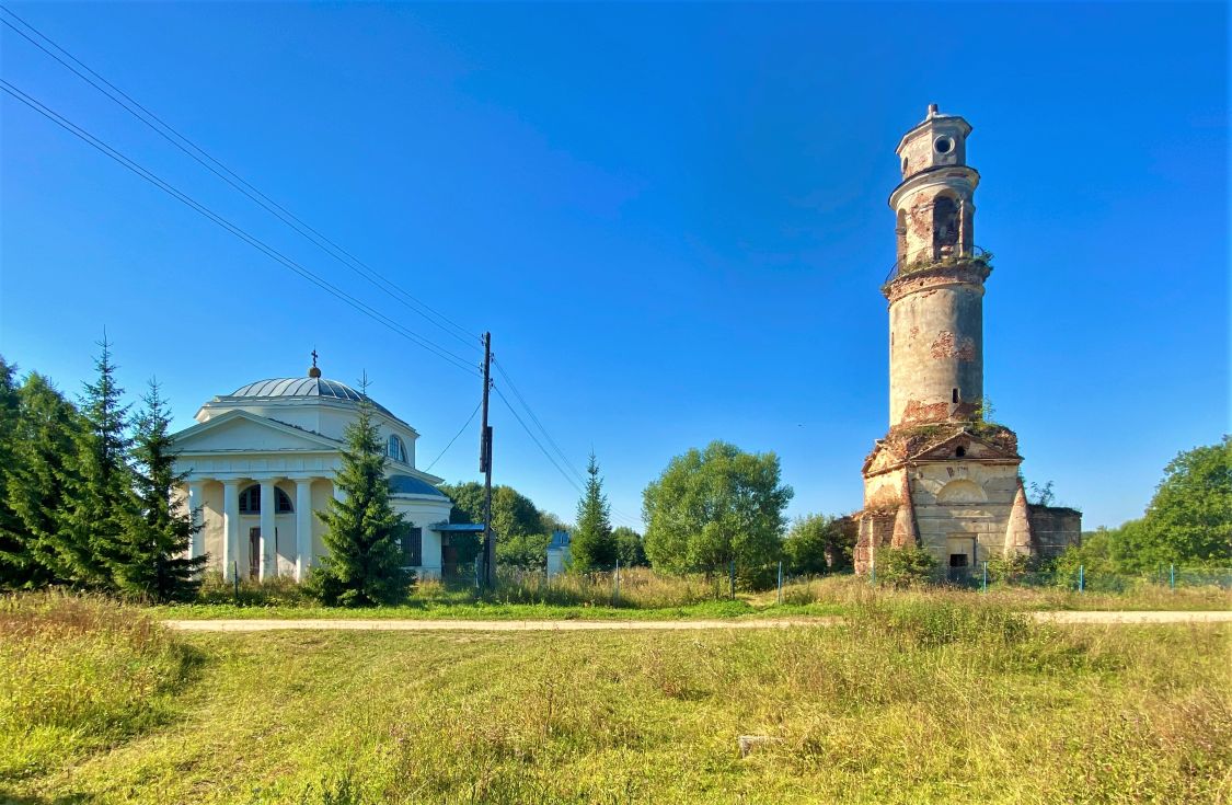 Церковь Казанской иконы Божией Матери, Арпачёво (Торжокский район и г. Торжок, Тверская область). общий вид в ландшафте, Вид с севера