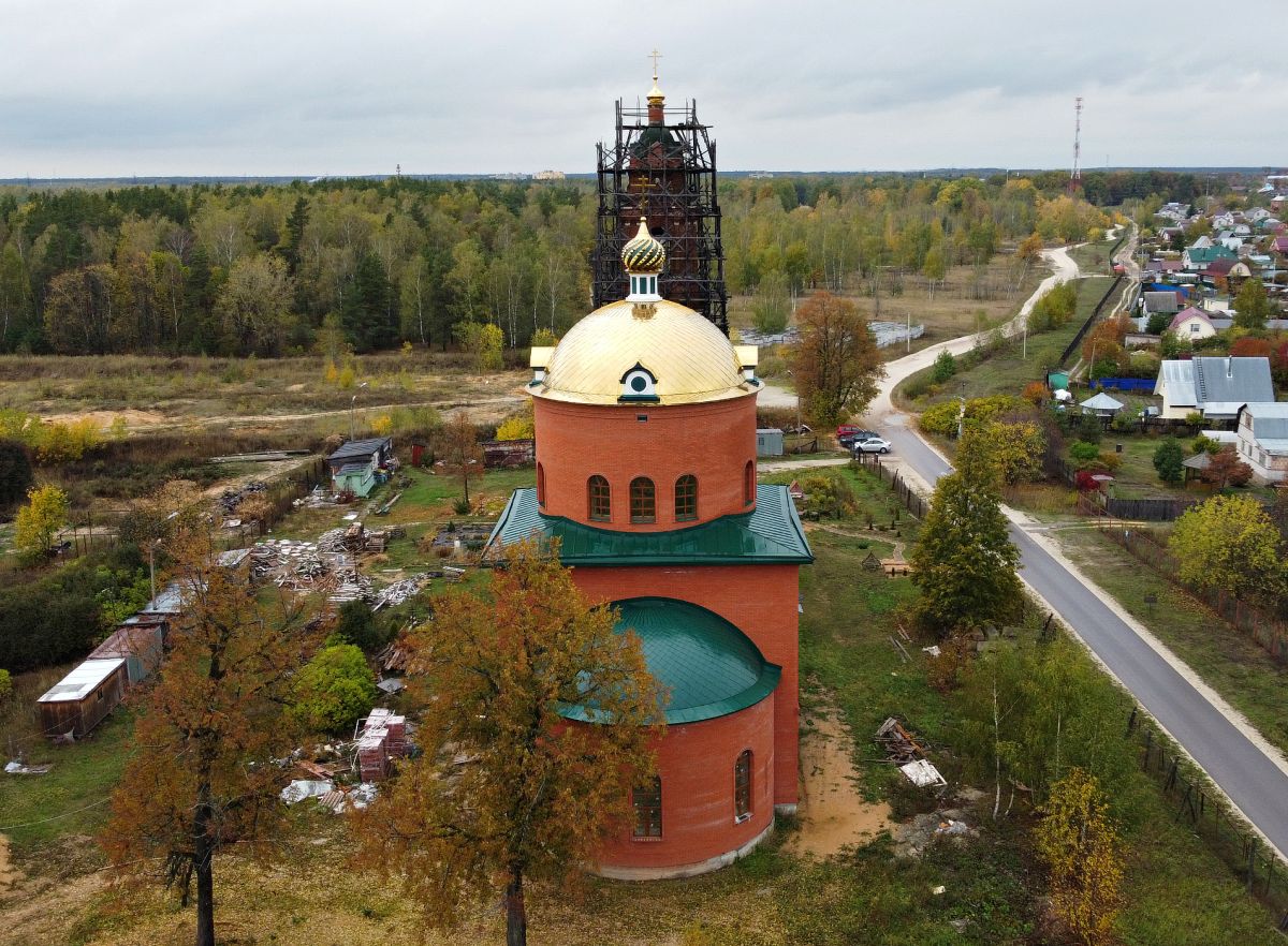 Дрезна. Церковь Троицы Живоначальной. общий вид в ландшафте