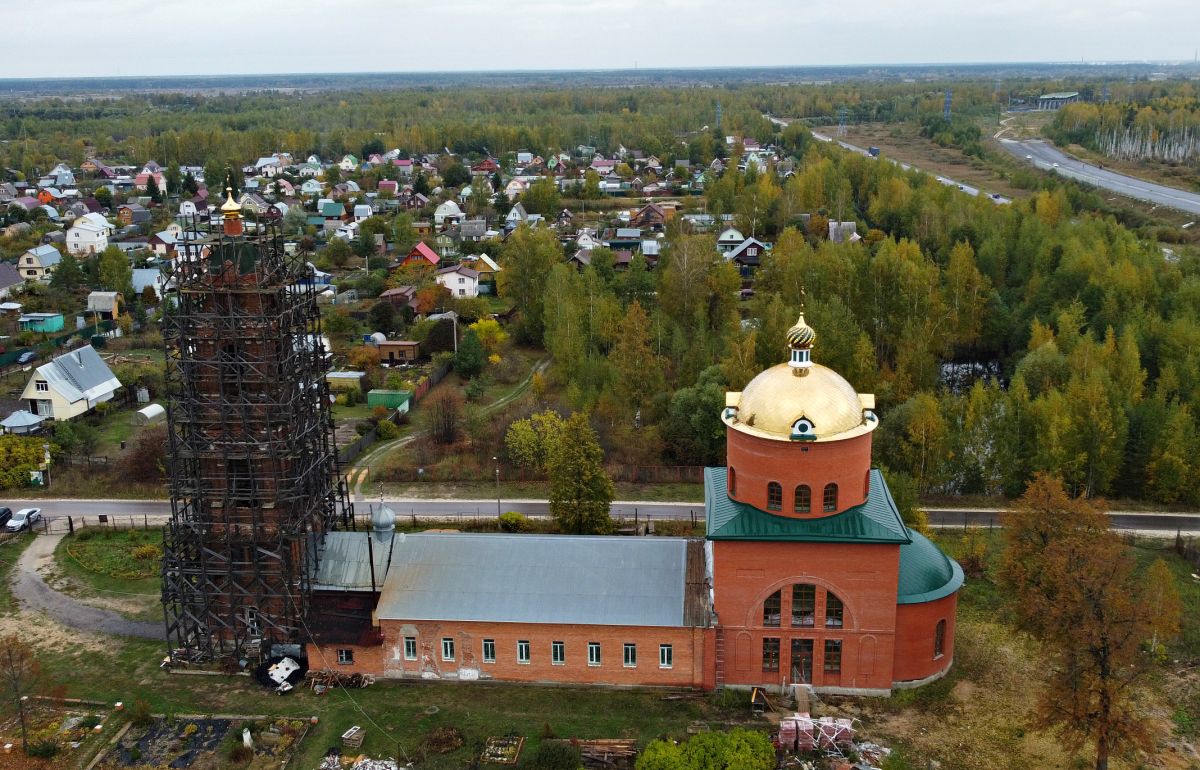 Дрезна. Церковь Троицы Живоначальной. общий вид в ландшафте