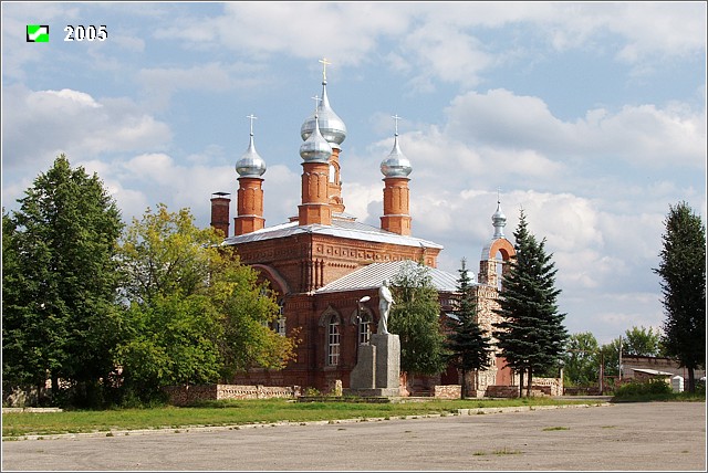 Камешково. Церковь Вознесения Господня. общий вид в ландшафте, Вид с северо-запада