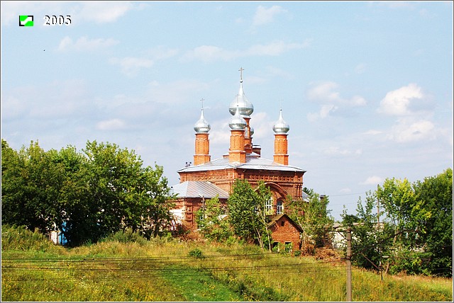 Камешково. Церковь Вознесения Господня. общий вид в ландшафте, Вид с юго-запада