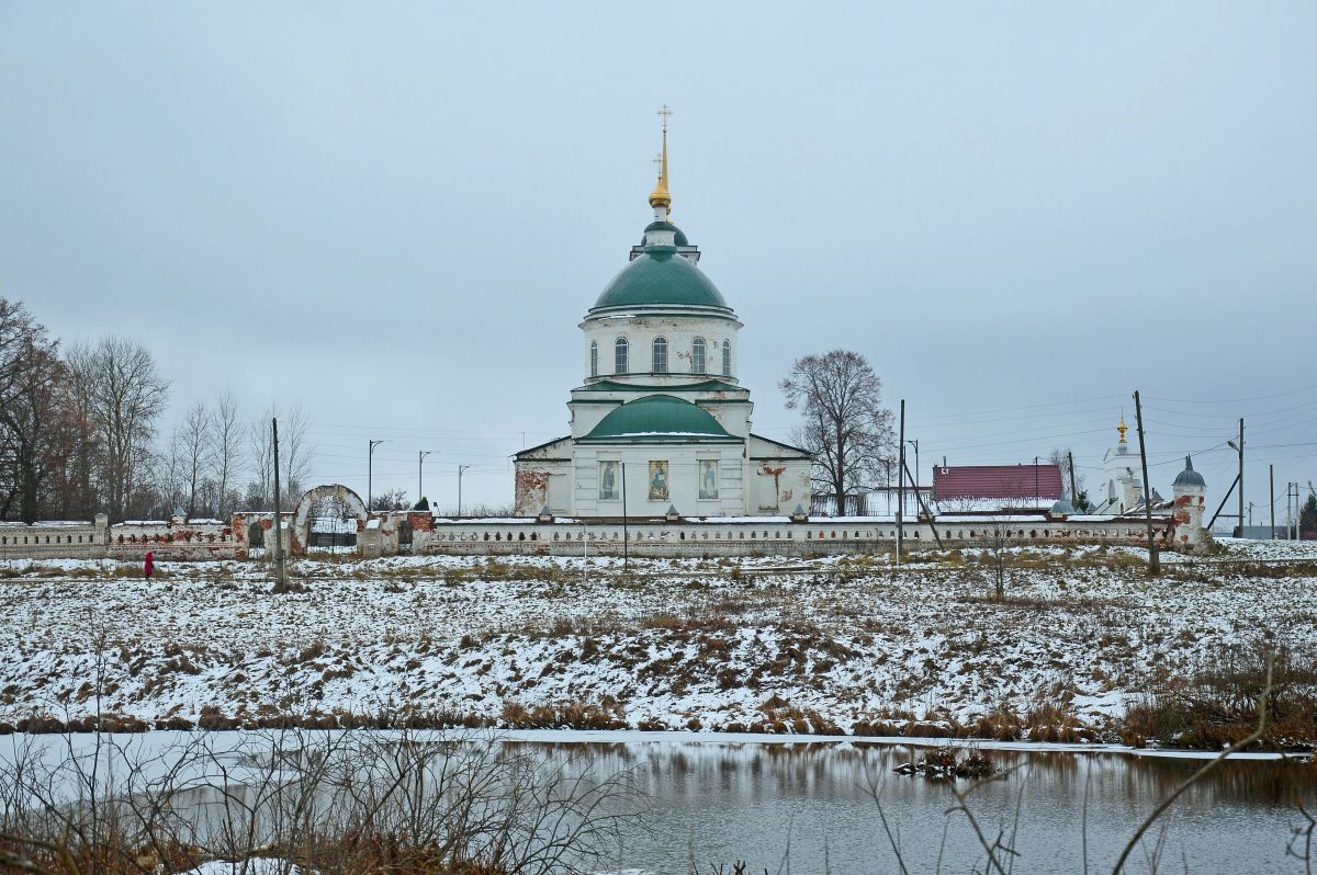 Церковь Троицы Живоначальной, Горки (Камешковский район, Владимирская область). общий вид в ландшафте