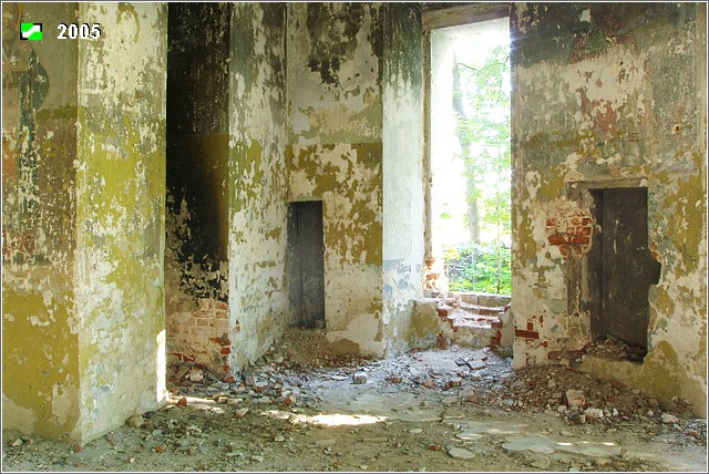 Церковь Троицы Живоначальной, Патакино (Камешковский район, Владимирская область). документальные фотографии, Северная стена апсиды в интерьере