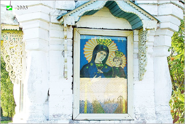 Неизвестная часовня, Юрятино (Камешковский район, Владимирская область). архитектурные детали, Икона западного фасада