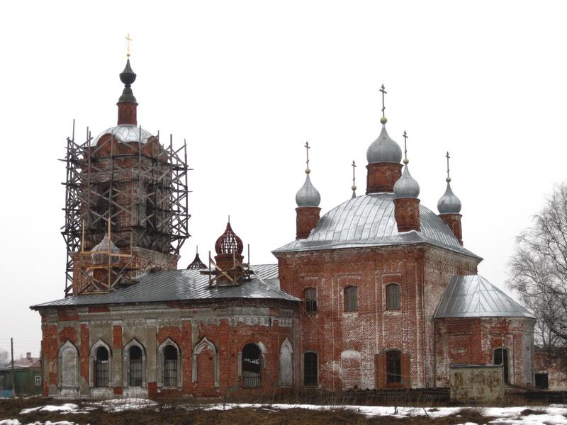 Церковь Казанской иконы Божией Матери, Палашкино (Камешковский район, Владимирская область). фасады, южный фасад