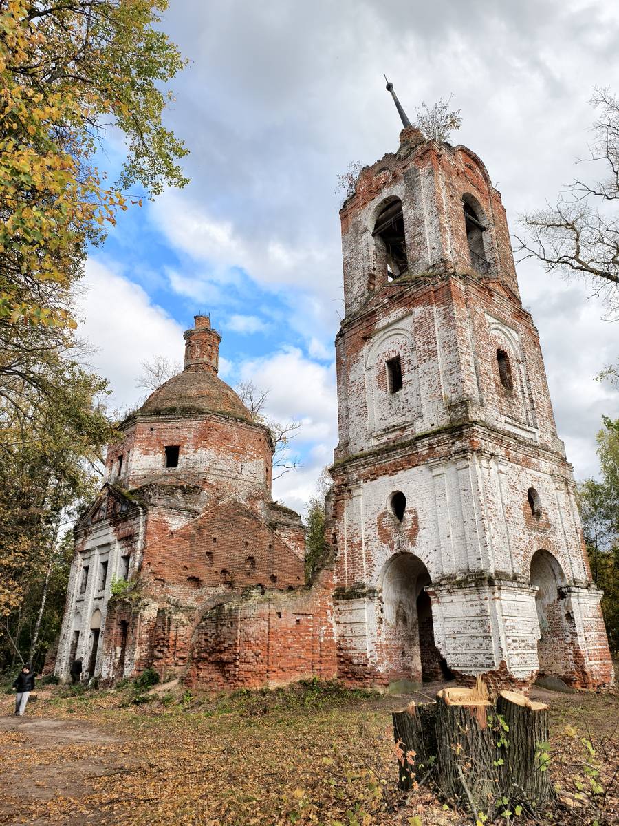 Церковь Воскресения Христова, Нестерково (Камешковский район, Владимирская область). фасады, Общий вид с северо-запада