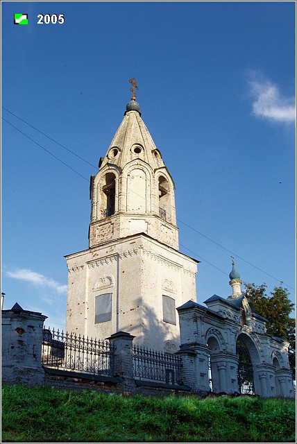 Церковь Михаила Архангела, Второво (Камешковский район, Владимирская область). фасады, Общий вид колокольни