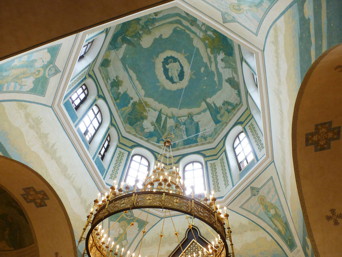 Церковь Николая Чудотворца на Трёх Горах (в Новом Ваганькове), Пресненский (Центральный административный округ (ЦАО), г. Москва). интерьер и убранство, Роспись главного свода.