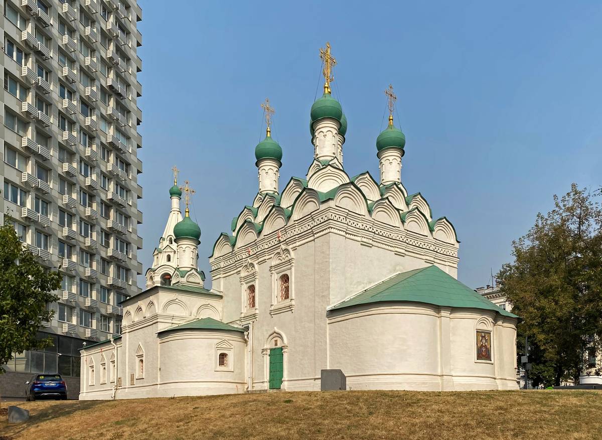 Церковь Симеона Столпника на Поварской, Арбат (Центральный административный округ (ЦАО), г. Москва). фасады, Вид с юго-востока