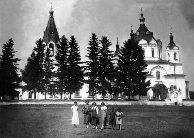 Троицкое. Церковь Троицы Живоначальной. архивная фотография, Старинное фото