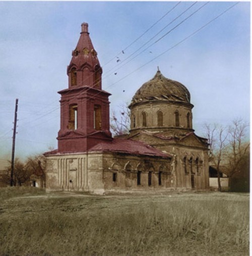 Орловка. Церковь Космы и Дамиана. архивная фотография, Фото церкви 1950-60 годы. С сайта http://pravchelny.ru/hramy/kosmy_i_damiana/