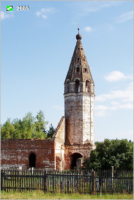 Церковь Николая Чудотворца, Старая Никола (Камешковский район, Владимирская область). фасады, Колокольня, вид с севера