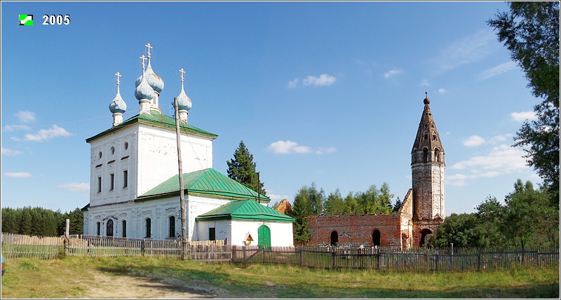 Храмовый комплекс погоста Старая Никола, Старая Никола (Камешковский район, Владимирская область). фасады, Вид с северо-запада