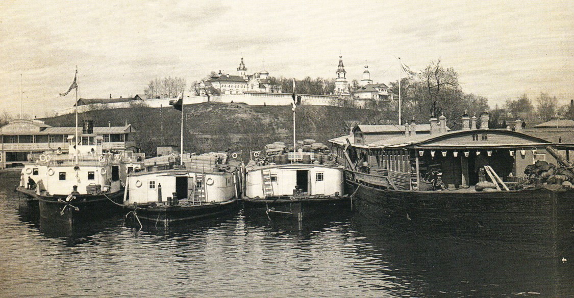 Кировский район. Успенский Зилантов монастырь. архивная фотография, Вид монастыря с устья р.Казанки. Фото нач ХХ в. Из журнала 