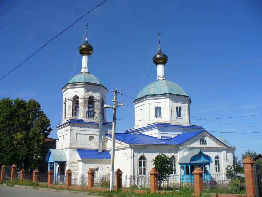 Церковь Николая Чудотворца, Верхний Услон (Верхнеуслонский район, Республика Татарстан). фасады, Вид с юго-запада, с улицы