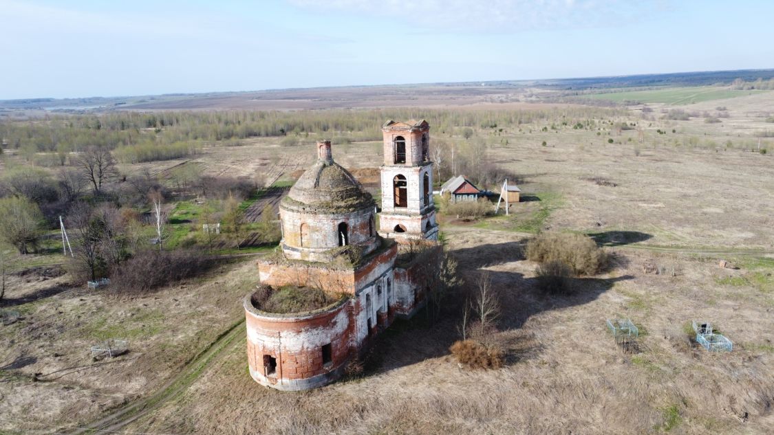 Волствиново. Церковь Вознесения Господня. общий вид в ландшафте