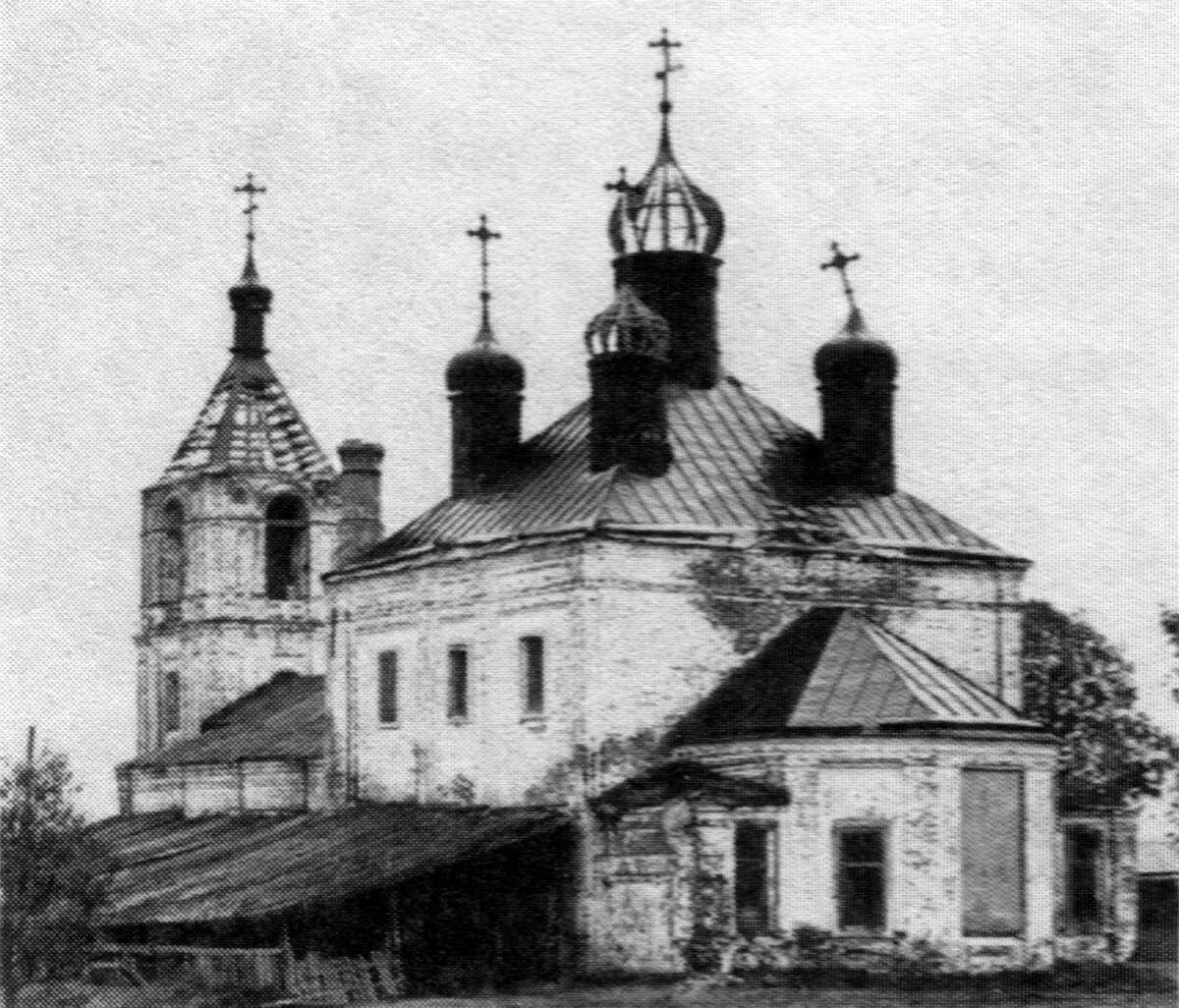 Церковь Илии Пророка, Тынцы (Камешковский район, Владимирская область). архивная фотография, 1980 г. Иллюстрация из книги 