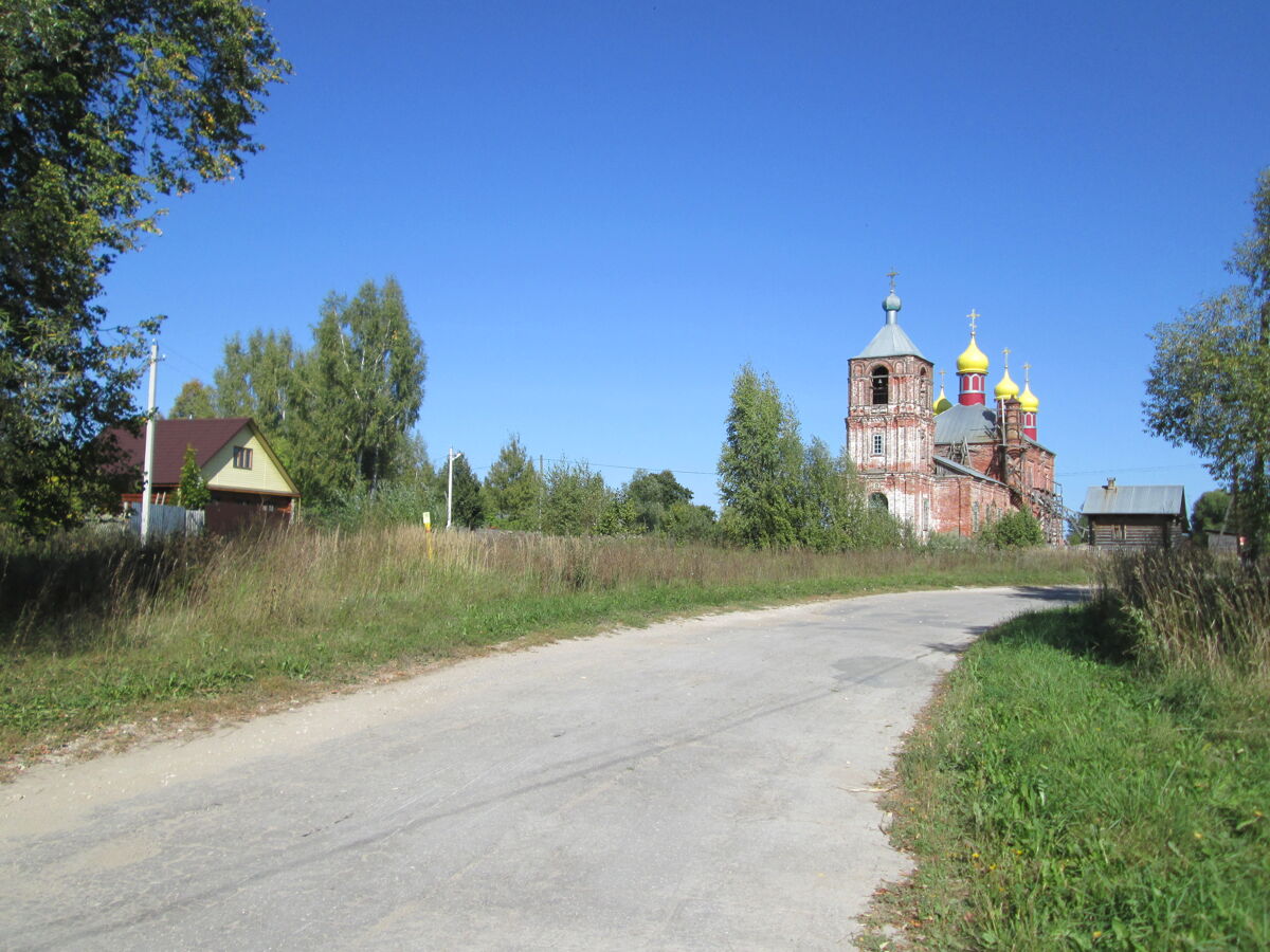 Церковь Илии Пророка, Тынцы (Камешковский район, Владимирская область). общий вид в ландшафте