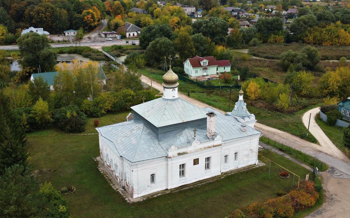 Сима. Церковь Димитрия Солунского. общий вид в ландшафте