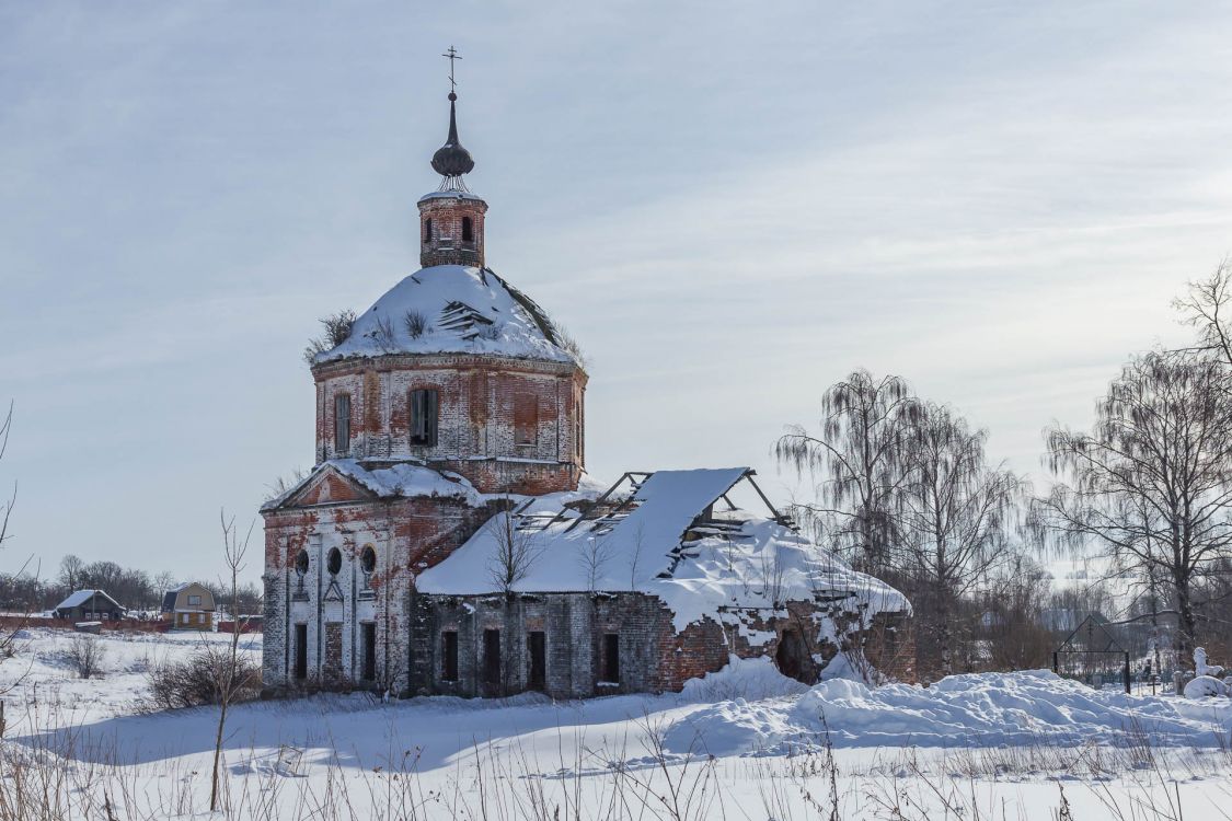 Церковь Рождества Пресвятой Богородицы, Сорогужино (Юрьев-Польский район, Владимирская область). фасады, Вид с северо-запада