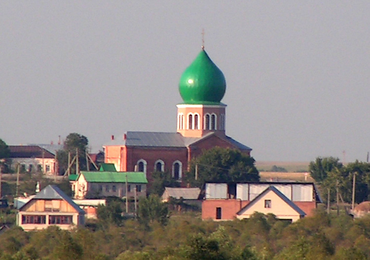 Церковь Космы и Дамиана, Брусяны (Ставропольский район, Самарская область). общий вид в ландшафте