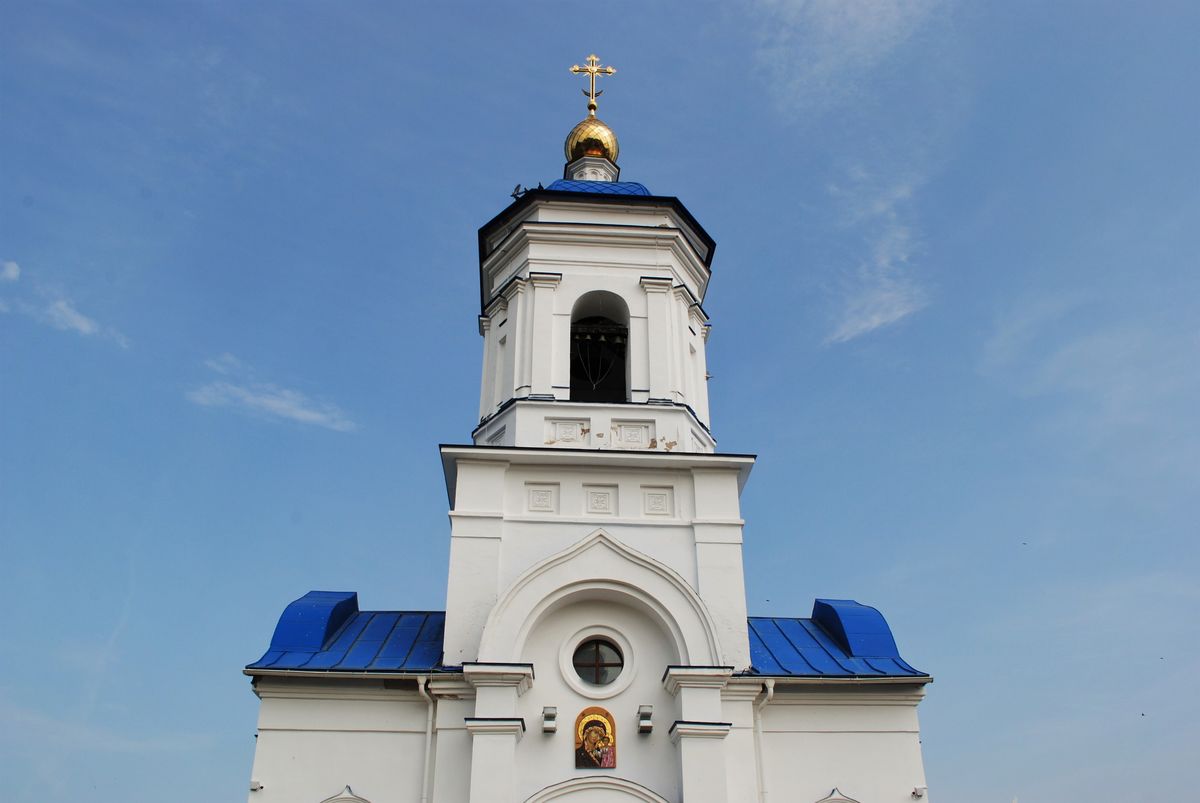 Колокольня., архитектурные детали. Богородичный Казанский мужской монастырь. Церковь Казанской иконы Божией Матери, Винновка (Ставропольский район, Самарская область)