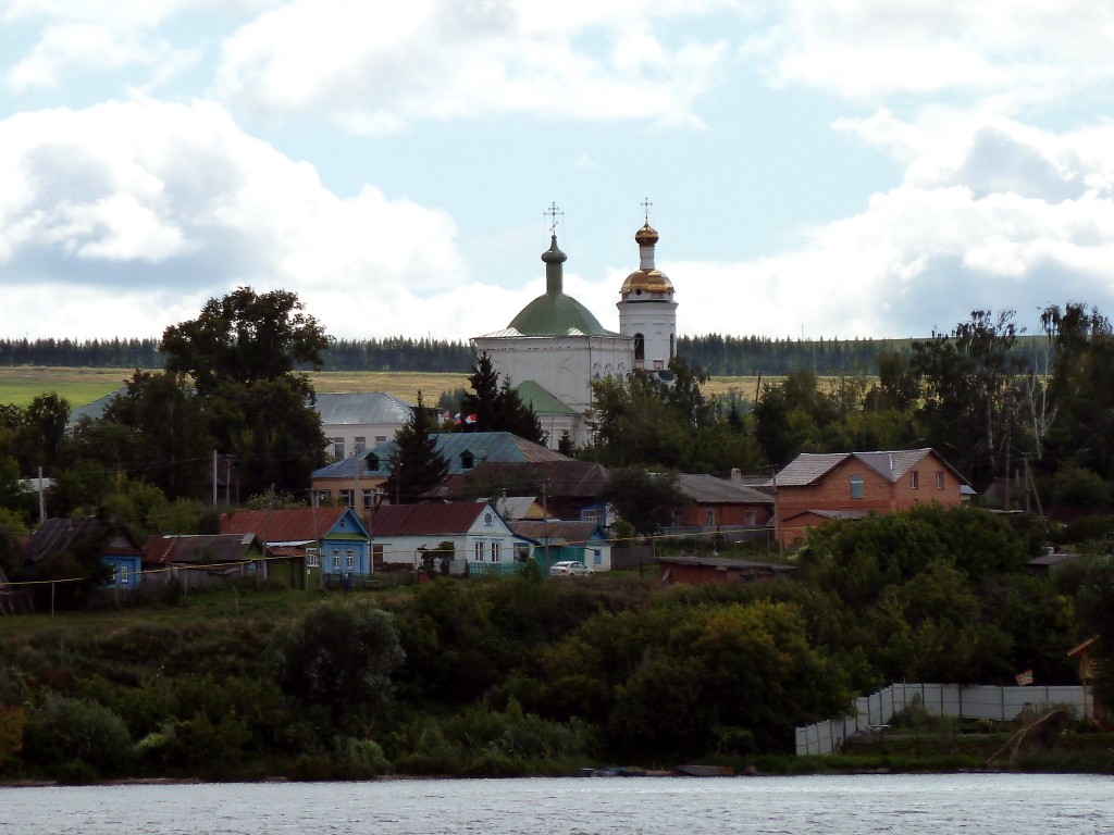Церковь Рождества Христова, Шеланга (Верхнеуслонский район, Республика Татарстан). дополнительная информация, Вид с Волги