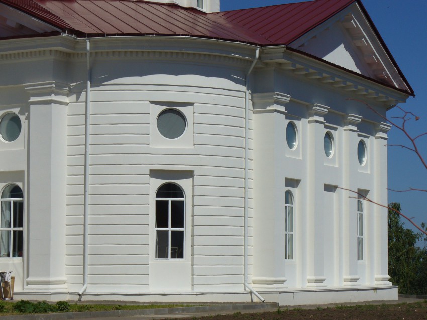 Церковь Рождества Иоанна Предтечи, Ключищи (Верхнеуслонский район, Республика Татарстан). архитектурные детали, Фрагмент стены основного объема